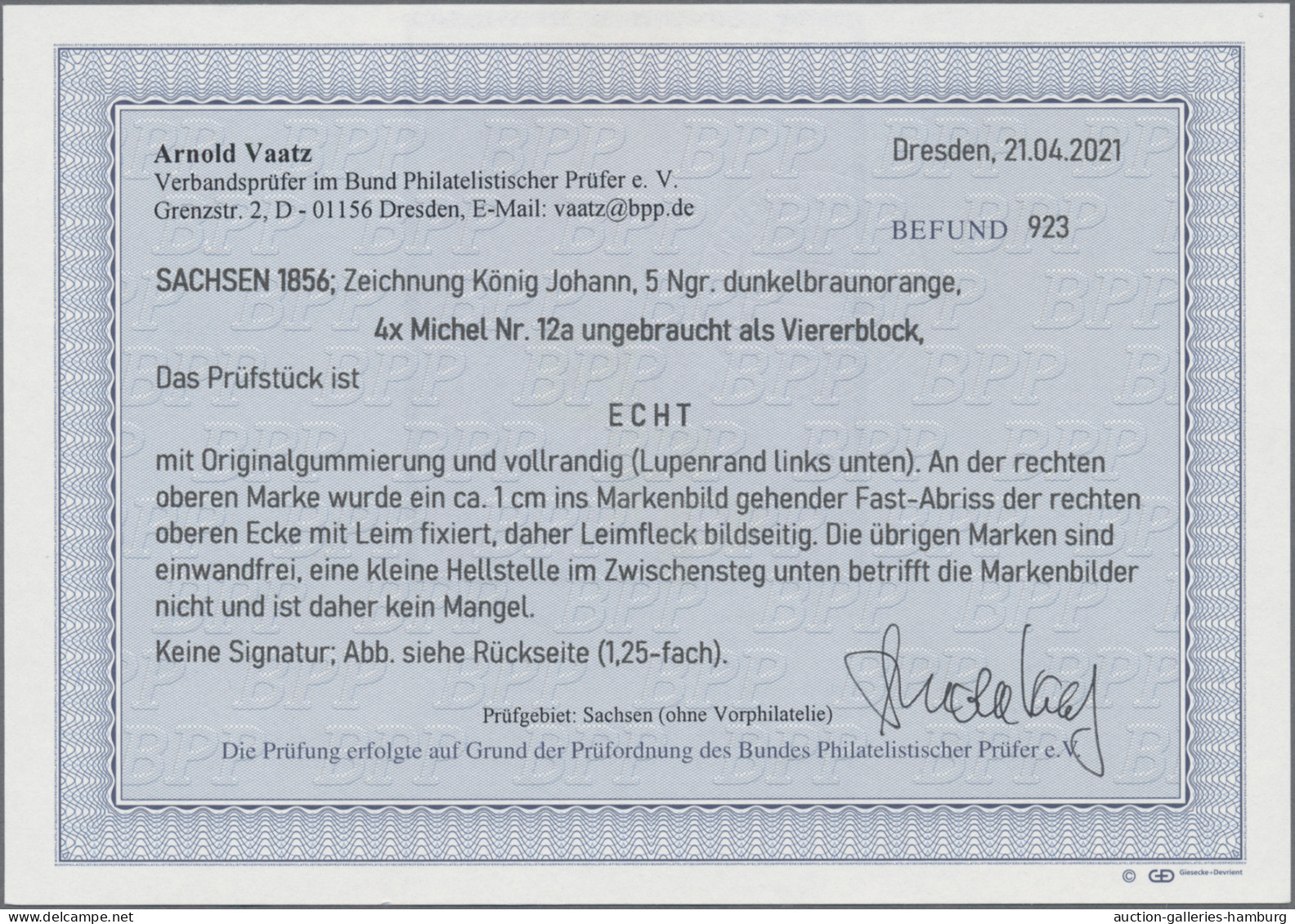 */Viererblock Sachsen - Marken Und Briefe: 1856, 5 Ngr. Ziegelrot Ungebraucht Als Viererblock. - Sachsen