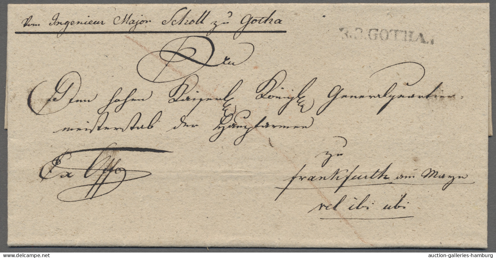 Brf. Thurn & Taxis - Vorphilatelie: 1813, R.3 GOTHA, L1 Auf Brief Aus Den Befreiungsk - Prephilately