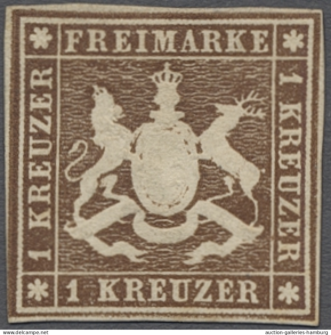 * Württemberg - Marken Und Briefe: 1865, Freimarke 1 Kreuzer Hell- Bis Dunkelbraun - Other & Unclassified