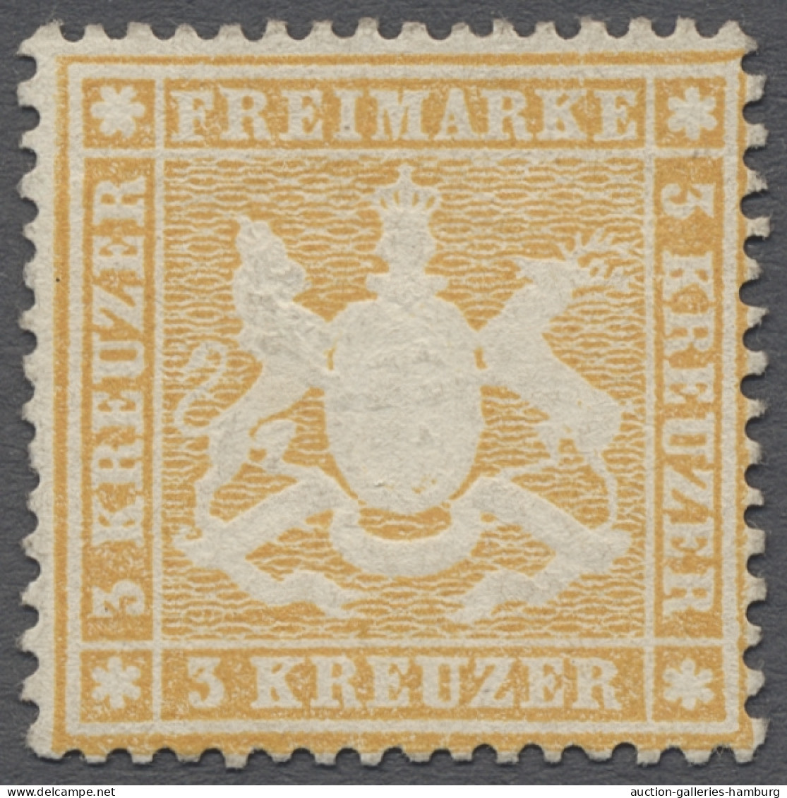 (*) Württemberg - Marken Und Briefe: 1860, Freimarke 3 Kreuzer In Der Guten Farbvari - Other & Unclassified