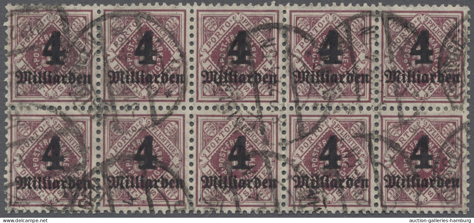 O Württemberg - Marken Und Briefe: 1923, Dienstmarken, Ziffer In Raute, Aufdruck 4 - Altri & Non Classificati