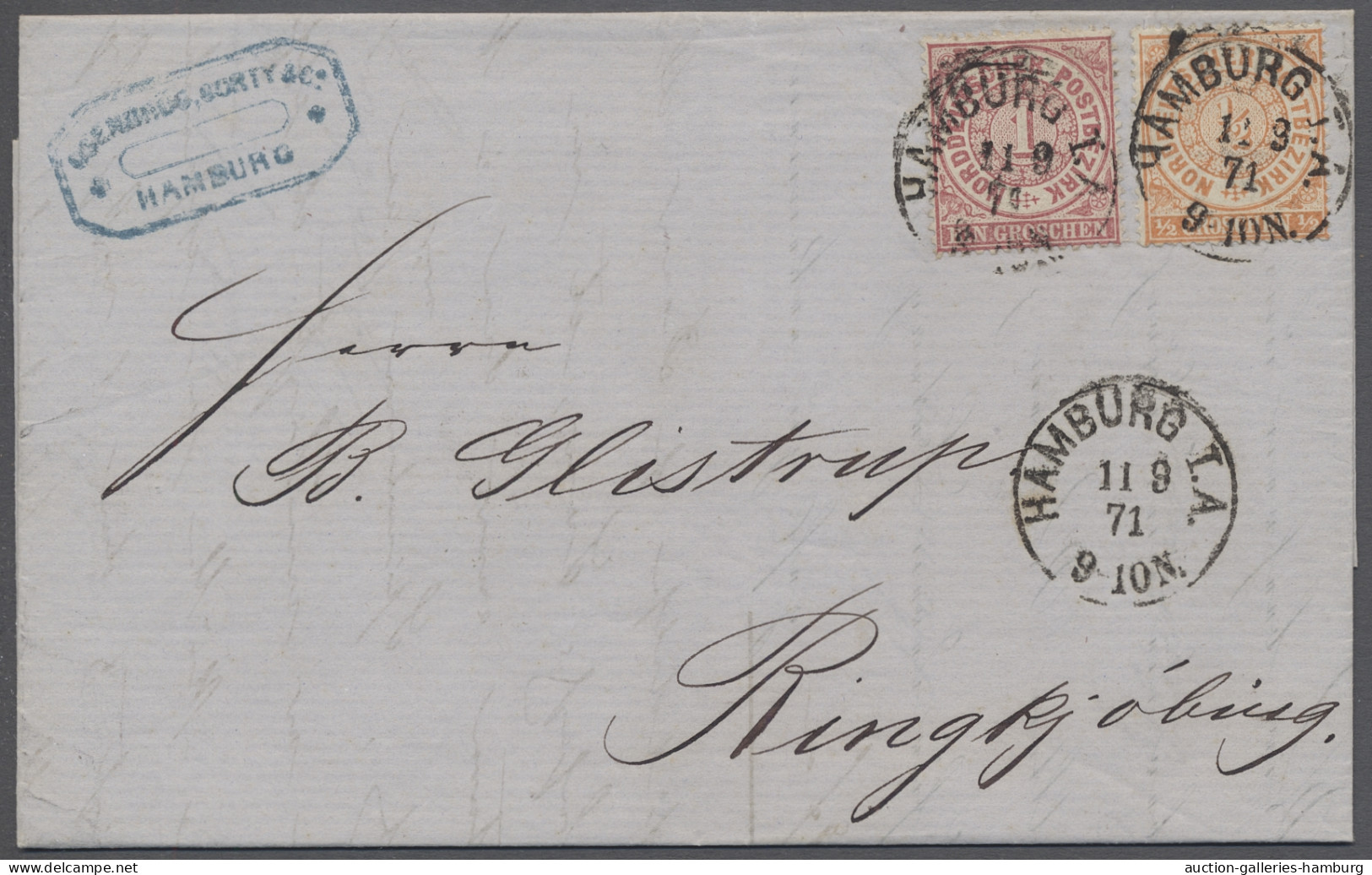 Brf. Norddeutscher Bund - Marken Und Briefe: 1869, Freimarken 1/2 Und 1 Groschen Gezä - Sonstige & Ohne Zuordnung