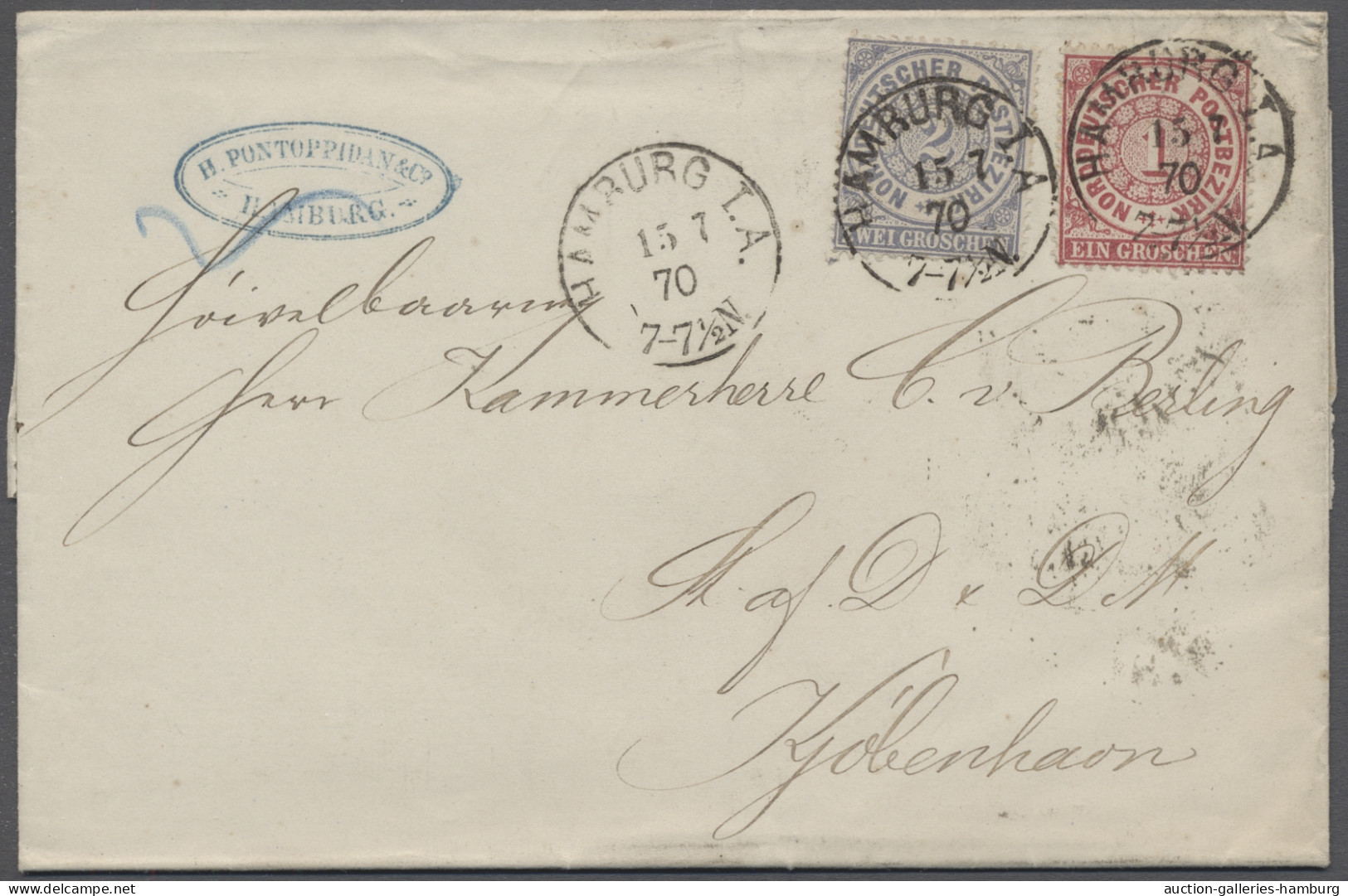 Brf. Norddeutscher Bund - Marken Und Briefe: 1869, Freimarken 1 Und 2 Groschen Gezähn - Other & Unclassified