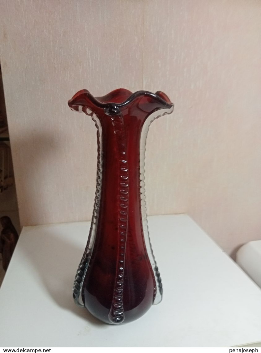 Vase Ancien Hauteur 26 Cm Diamètre 11 Cm - Jarrones