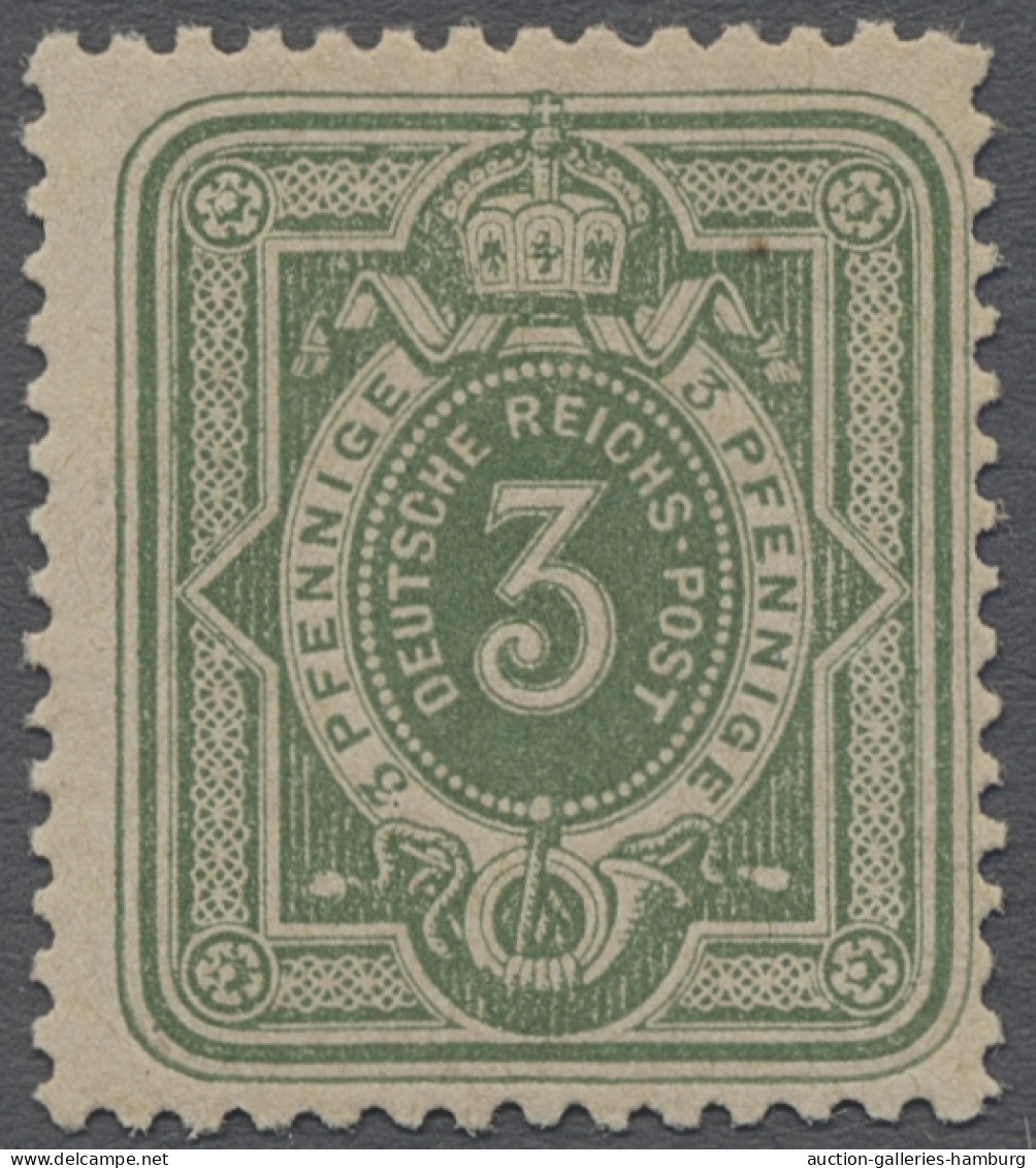 ** Deutsches Reich - Pfennige: 1875, Freimarke 3 Pfennige In Der Farbvariante Gelbl - Unused Stamps