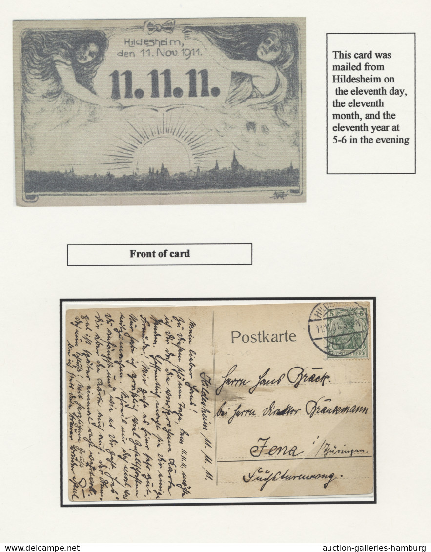 Brf. Deutsches Reich - Germania: 1911-1912, "SCHNAPSZAHLEN", 13 Karten, Davon Sieben - Lettres & Documents