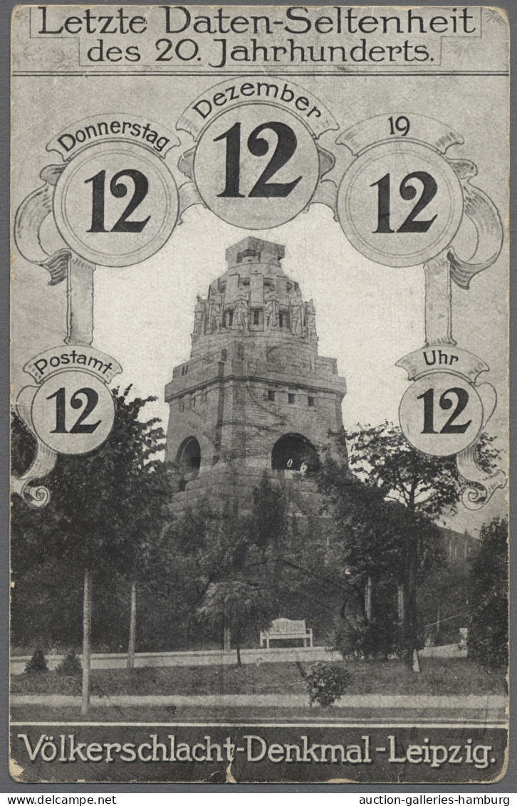 Brf./GA Deutsches Reich - Germania: 1911-1912, "SCHNAPSZAHLEN", 13 Karten, Davon Drei Zu - Covers & Documents