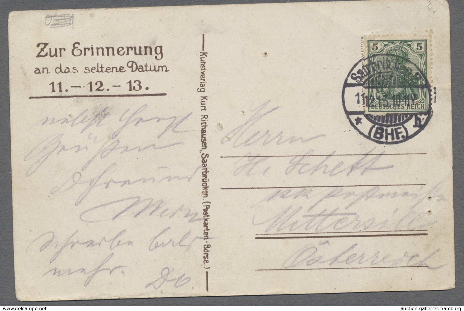 AK Deutsches Reich - Germania: 1913, "SCHNAPSZAHLEN", Sechs Karten, Davon Fünf Gela - Other & Unclassified