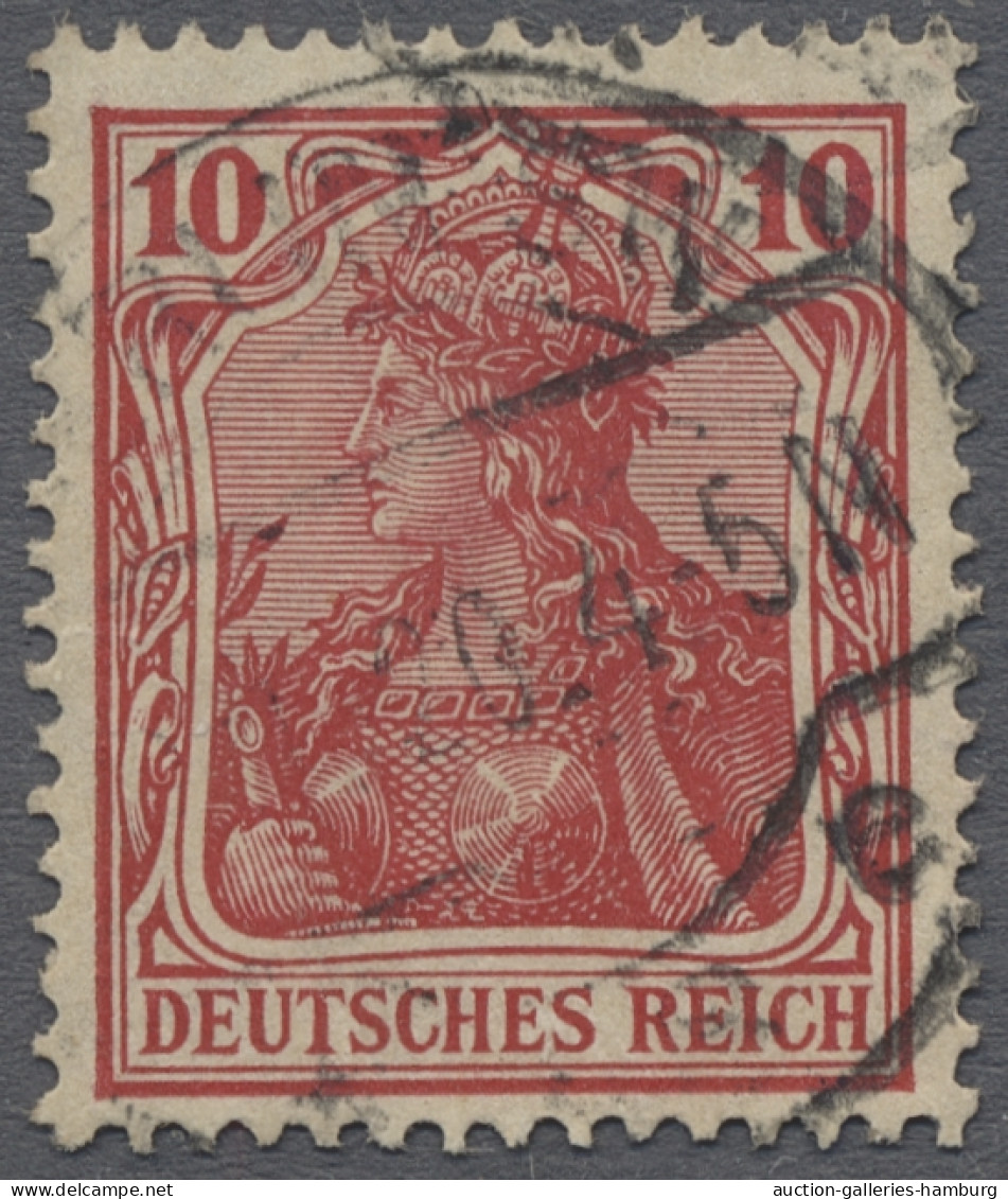 O Deutsches Reich - Germania: 1915ff., Germania Kriegsdruck, Vier Werte Jeweils Mi - Oblitérés