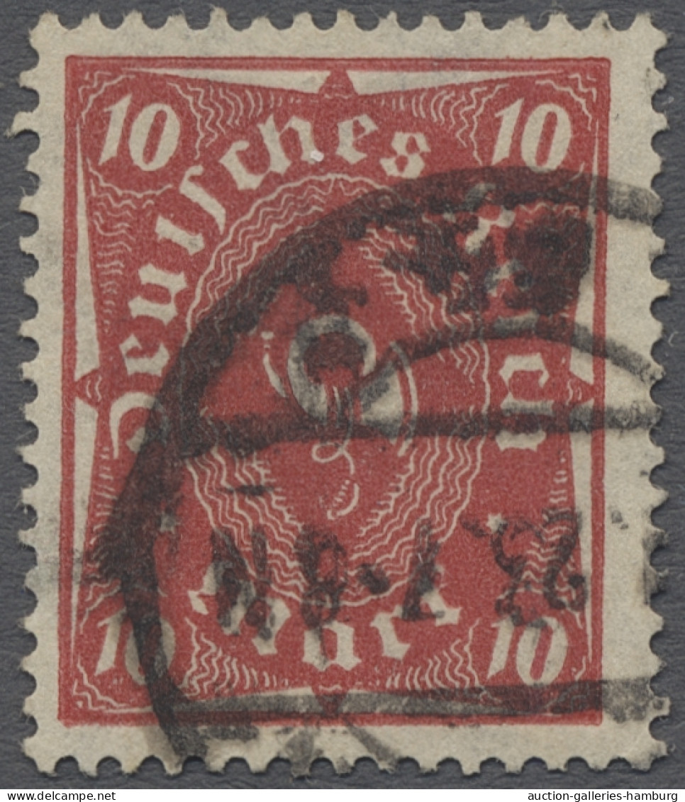 O Deutsches Reich - Inflation: 1923, Posthornzeichnung, 10 Mark Lebhaftlilarot Ohn - Used Stamps