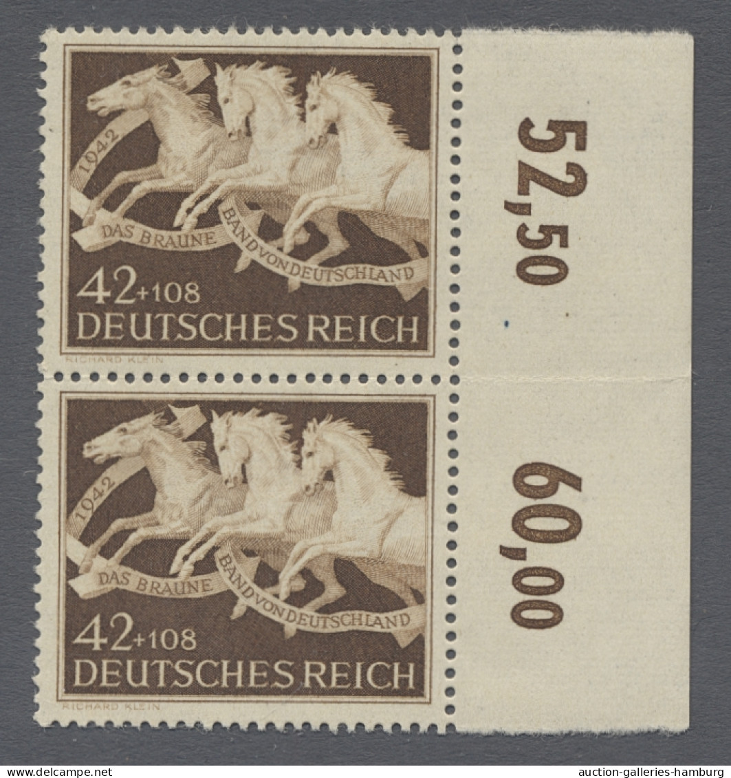 **/o Deutsches Reich - 3. Reich: Braune Und Blaue Bänder, Feines Lot Mit Mi.Nr.671y O - Oblitérés