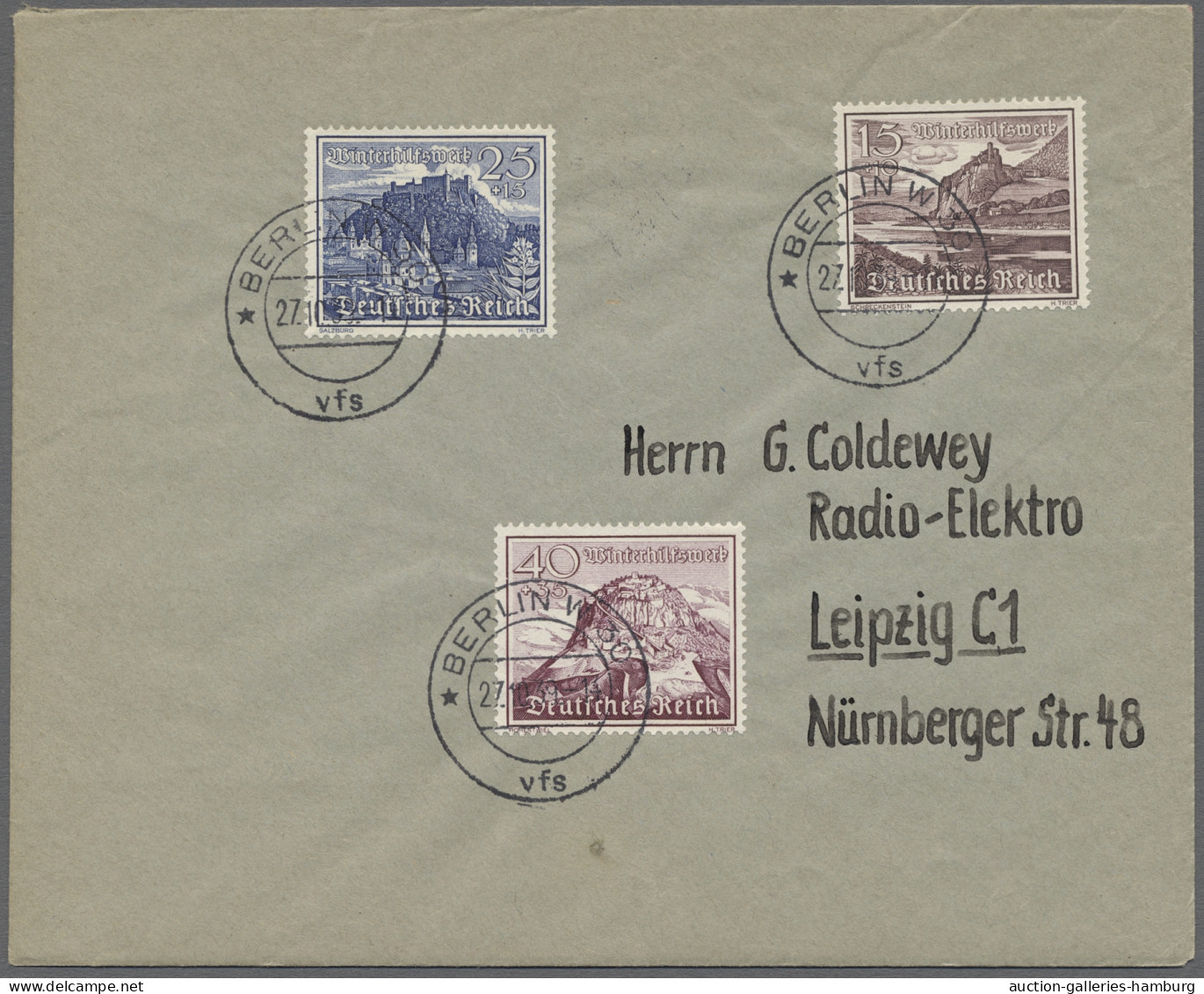 FDC Deutsches Reich - 3. Reich: 1939-1940, Beide WHW-Sätze Jeweils Auf Drei FDC Der - Other & Unclassified