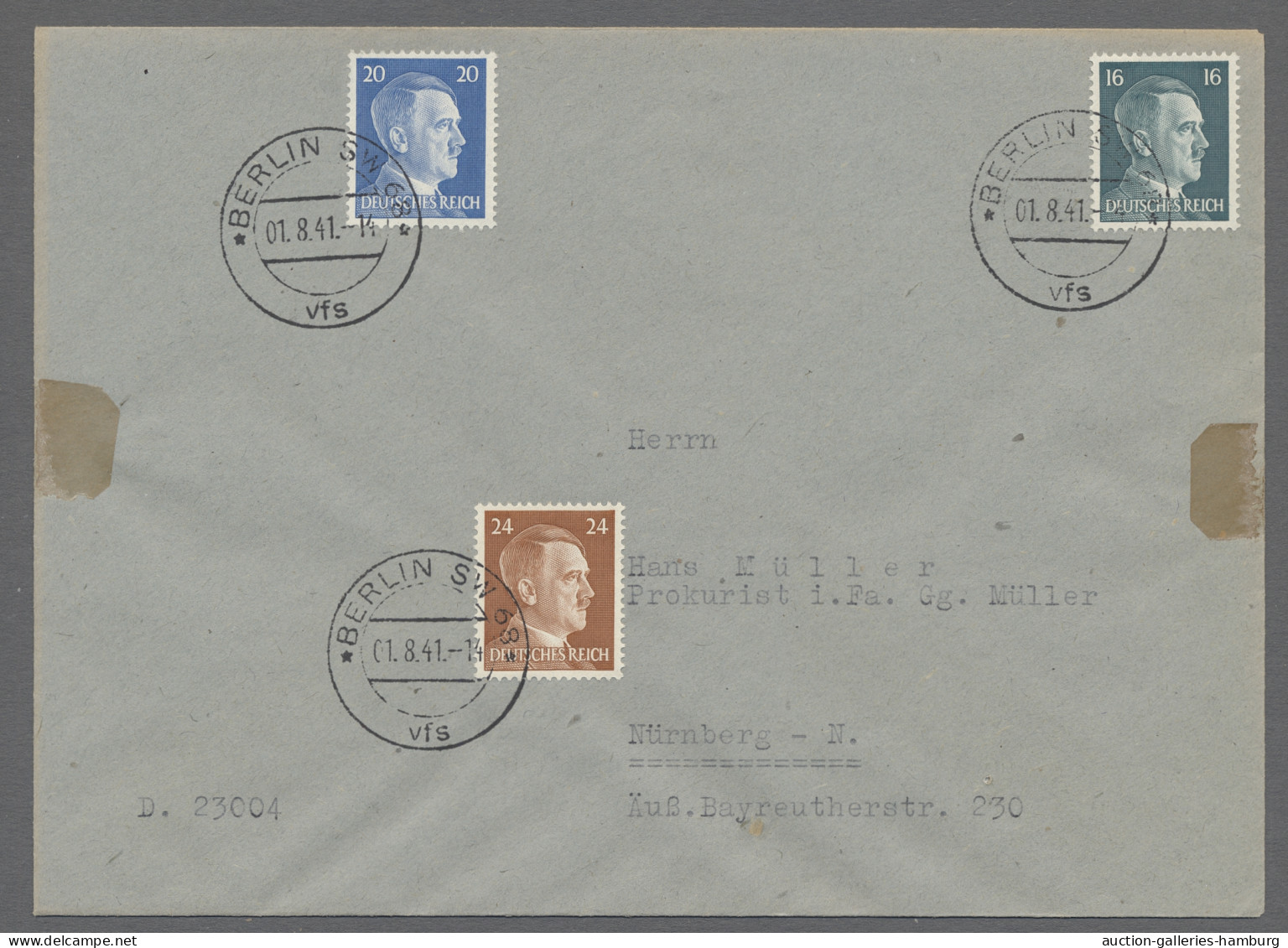 FDC Deutsches Reich - 3. Reich: 1941, Adolf Hitler, Freimarkenausgabe, 1-80 Rpf. (oh - Other & Unclassified