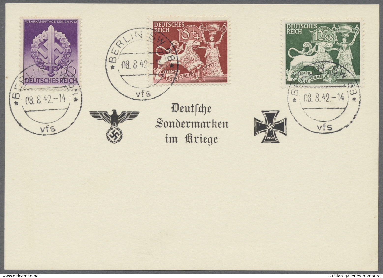 FDC Deutsches Reich - 3. Reich: 1942, Goldschmiedekunst Und SA-Wehrkampftage, Beide - Other & Unclassified