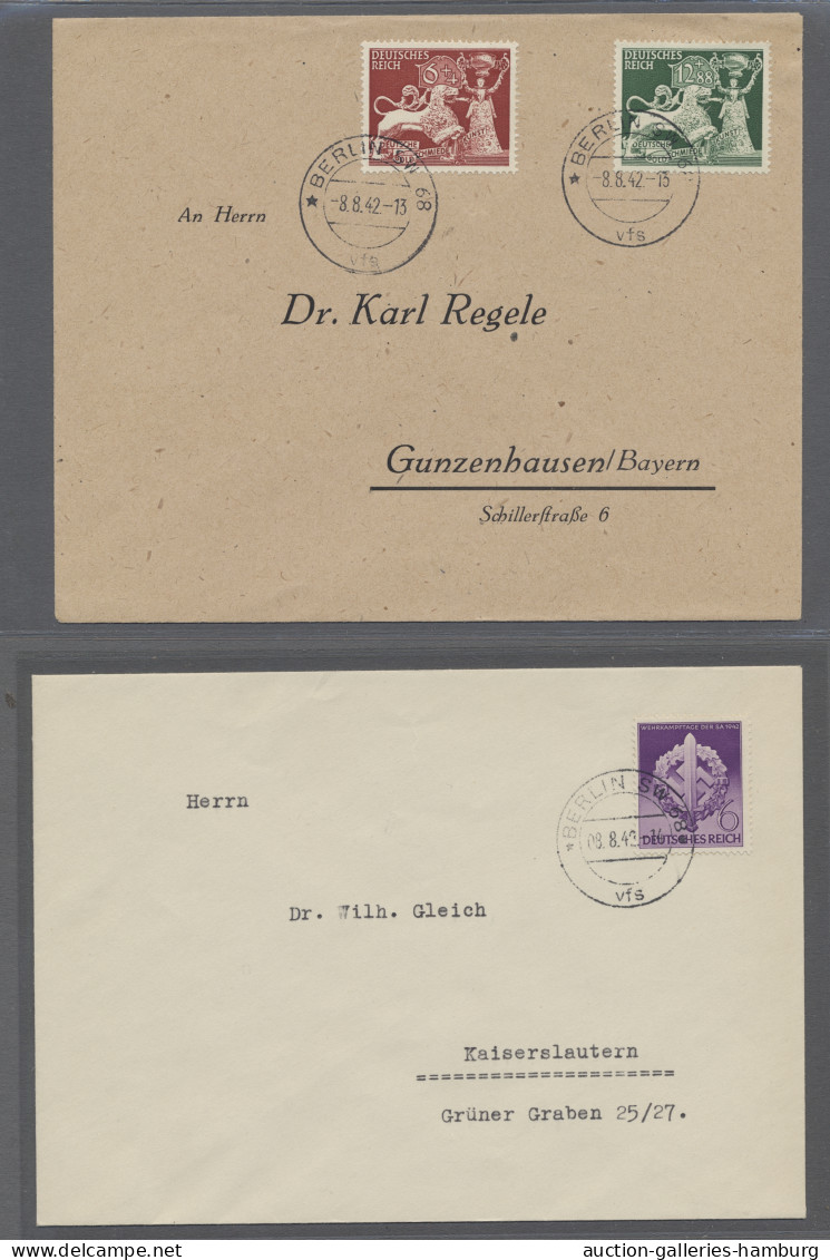 FDC Deutsches Reich - 3. Reich: 1942, Goldschmiedekunst Und SA-Wehrkampftage, Beide - Other & Unclassified