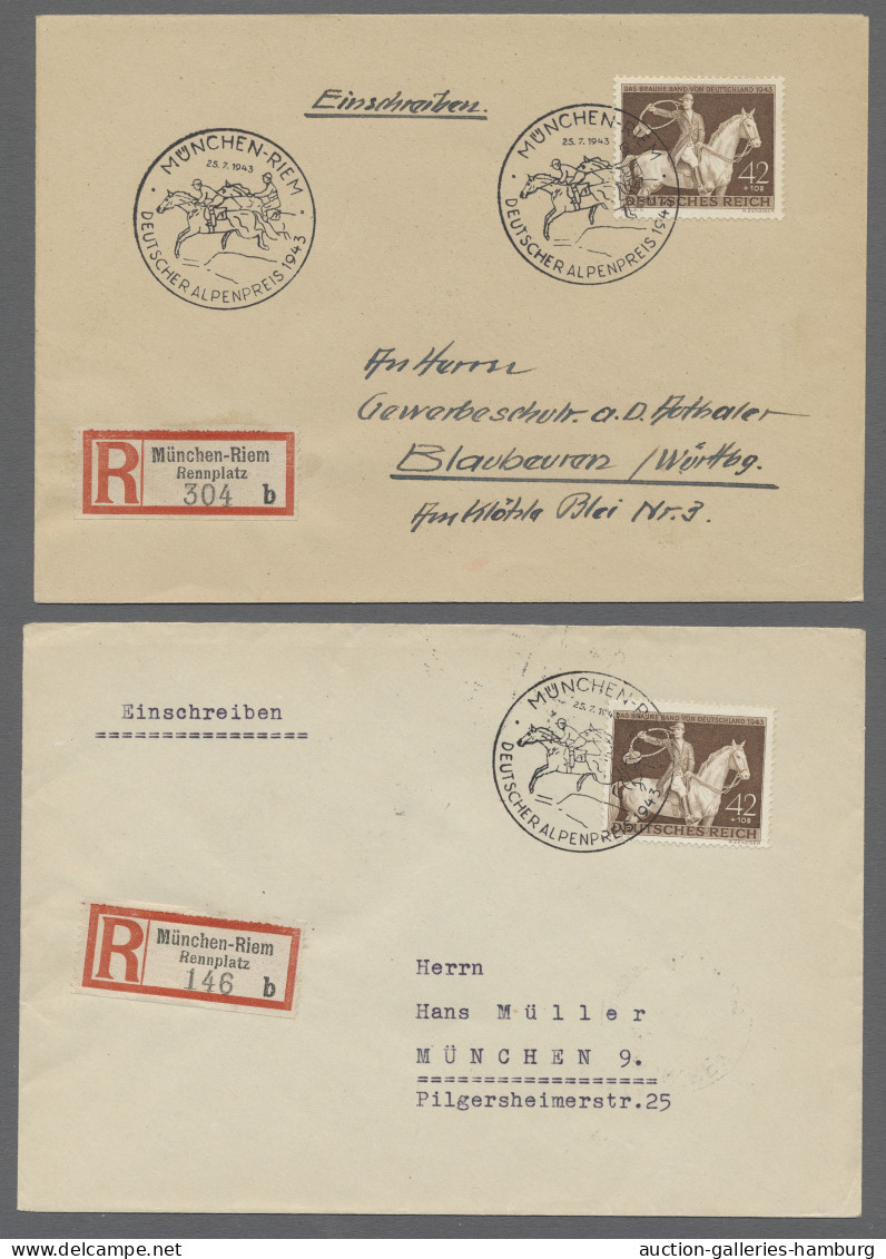 FDC Deutsches Reich - 3. Reich: 1943, Braunes Band Von Deutschland, 42 + 108 Rpf. Si - Autres & Non Classés