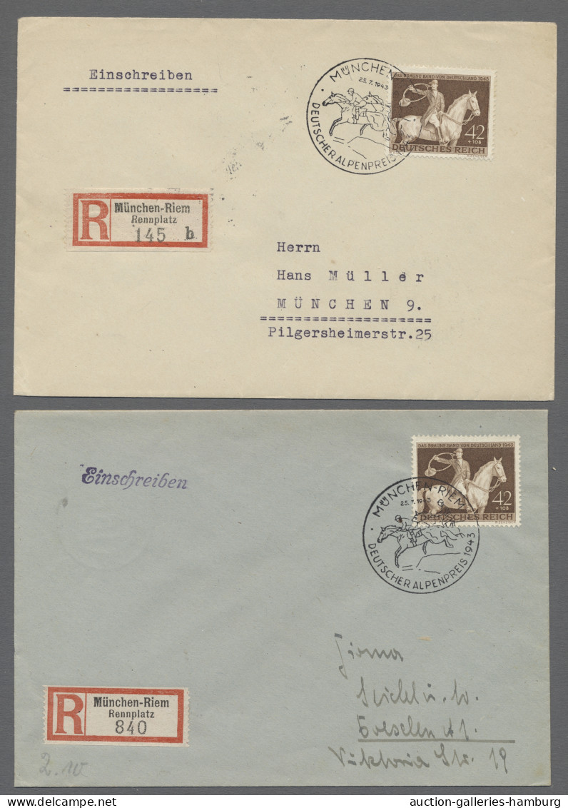 FDC Deutsches Reich - 3. Reich: 1943, Braunes Band Von Deutschland, 42 + 108 Rpf. Si - Andere & Zonder Classificatie