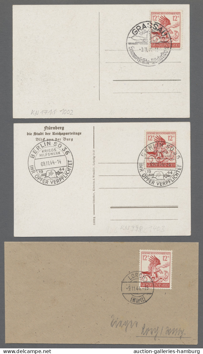 FDC Deutsches Reich - 3. Reich: 1944, Jahrestag Des Hitlerputsches, 12 + 8 Rpf. Dunk - Other & Unclassified