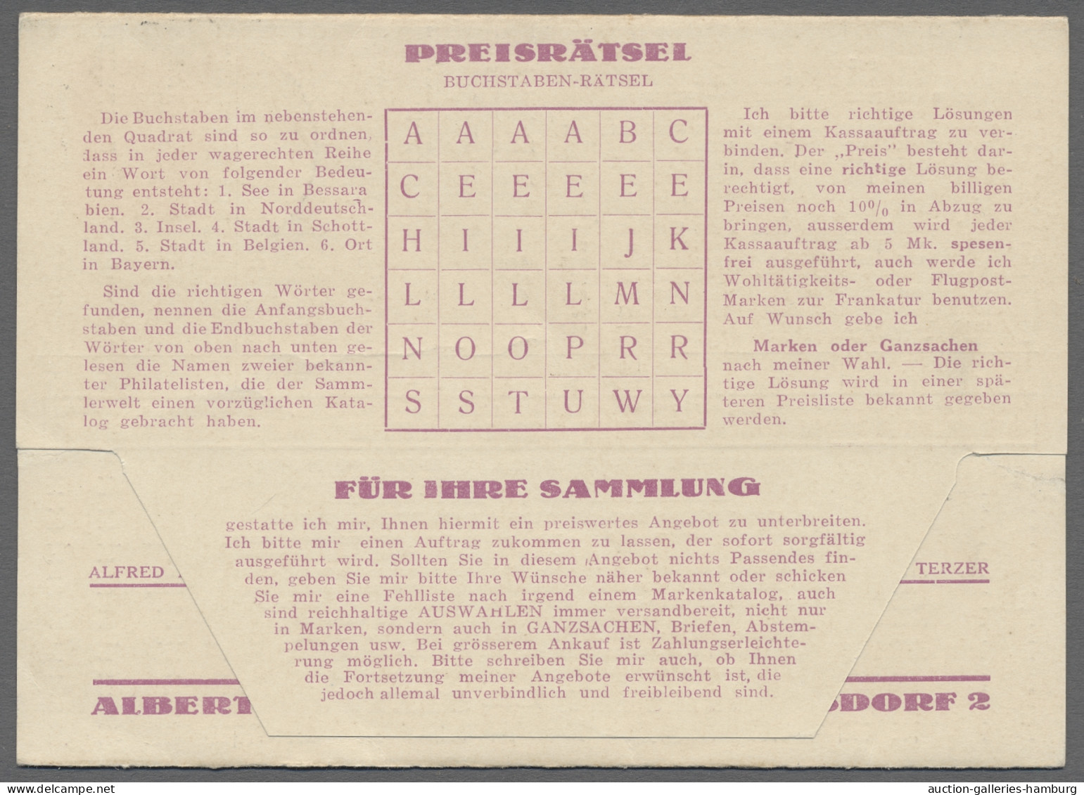 GA Deutsches Reich - Privatganzsachen: 1931, Hindenburg 4 Pfg.-Klapp-Privatganzsach - Otros & Sin Clasificación