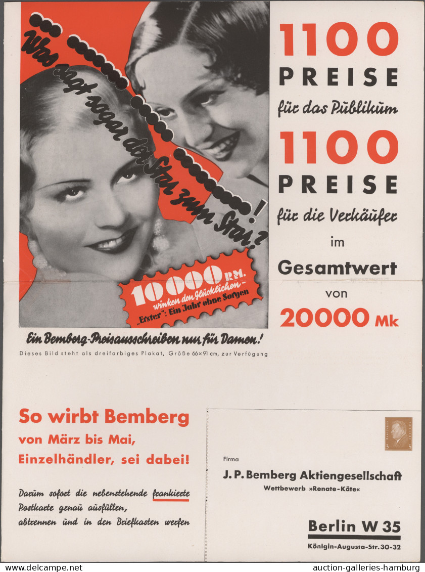 GA Deutsches Reich - Privatganzsachen: 1933, Privatganzsachen-Werbeblatt 3 Pfg. Ebe - Sonstige & Ohne Zuordnung