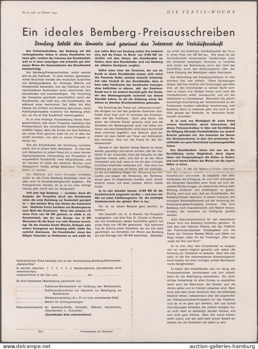 GA Deutsches Reich - Privatganzsachen: 1933, Privatganzsachen-Werbeblatt 3 Pfg. Ebe - Other & Unclassified