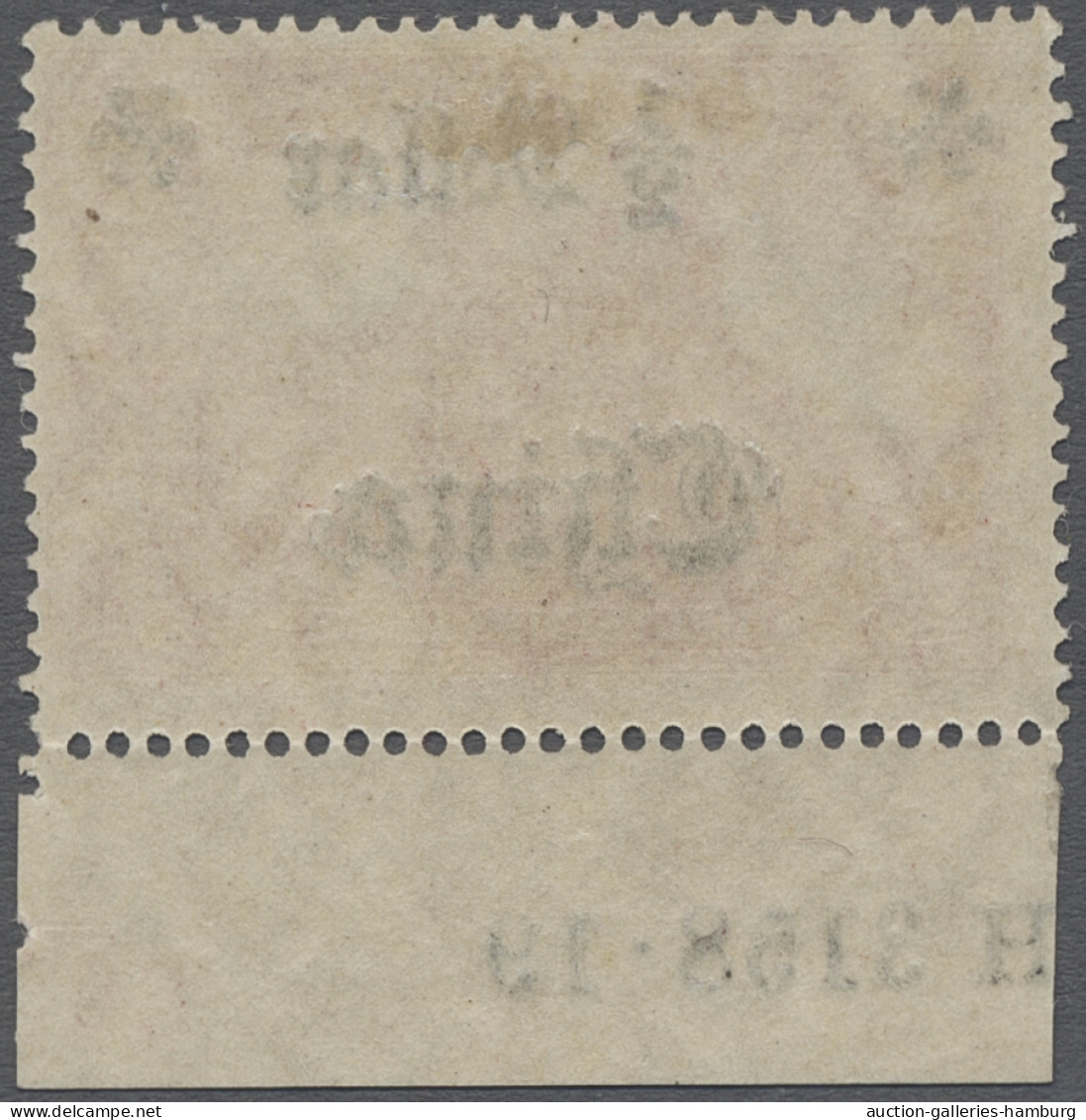 * Deutsche Post In China: 1919, Deutsches Reich Mit Wz., Kriegsdruck, "1/2 Dollar" - China (offices)