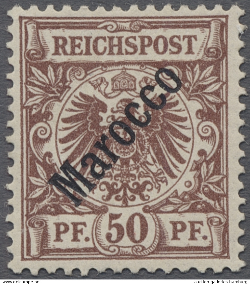 * Deutsche Post In Marokko: 1899, Krone / Adler Mit Nicht Verausgabtem Einfachen Ü - Deutsche Post In Marokko