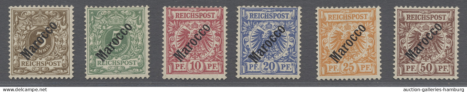 * Deutsche Post In Marokko: 1899, Krone / Adler Mit Nicht Verausgabtem Einfachen Ü - Maroc (bureaux)