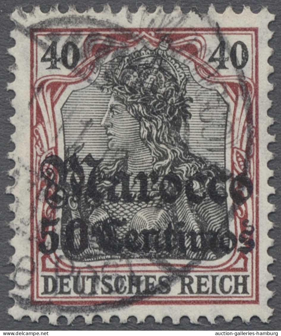 O Deutsche Post In Marokko: 1911, DEUTSCHES REICH Mit Wz., Landesname "Marocco", 5 - Maroc (bureaux)
