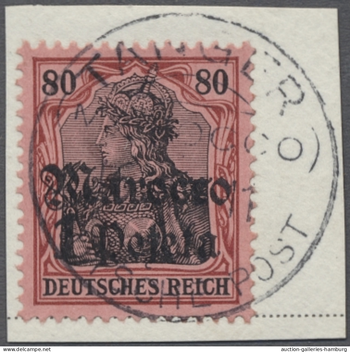 O Deutsche Post In Marokko: 1906ff., DEUTSCHES REICH Mit Wz. 1, Die Werte 50 C. Au - Marokko (kantoren)