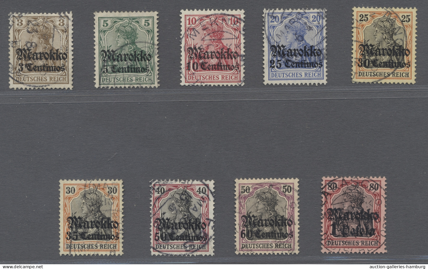 O Deutsche Post In Marokko: 1911, DEUTSCHES REICH Mit Wz., Landesname "Marokko", D - Marokko (kantoren)