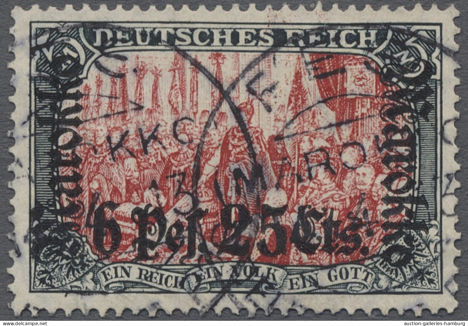 O/** Deutsche Post In Marokko: 1911, DEUTSCHES REICH Mit Wz., Die Höchstwerte Jeweils - Marokko (kantoren)