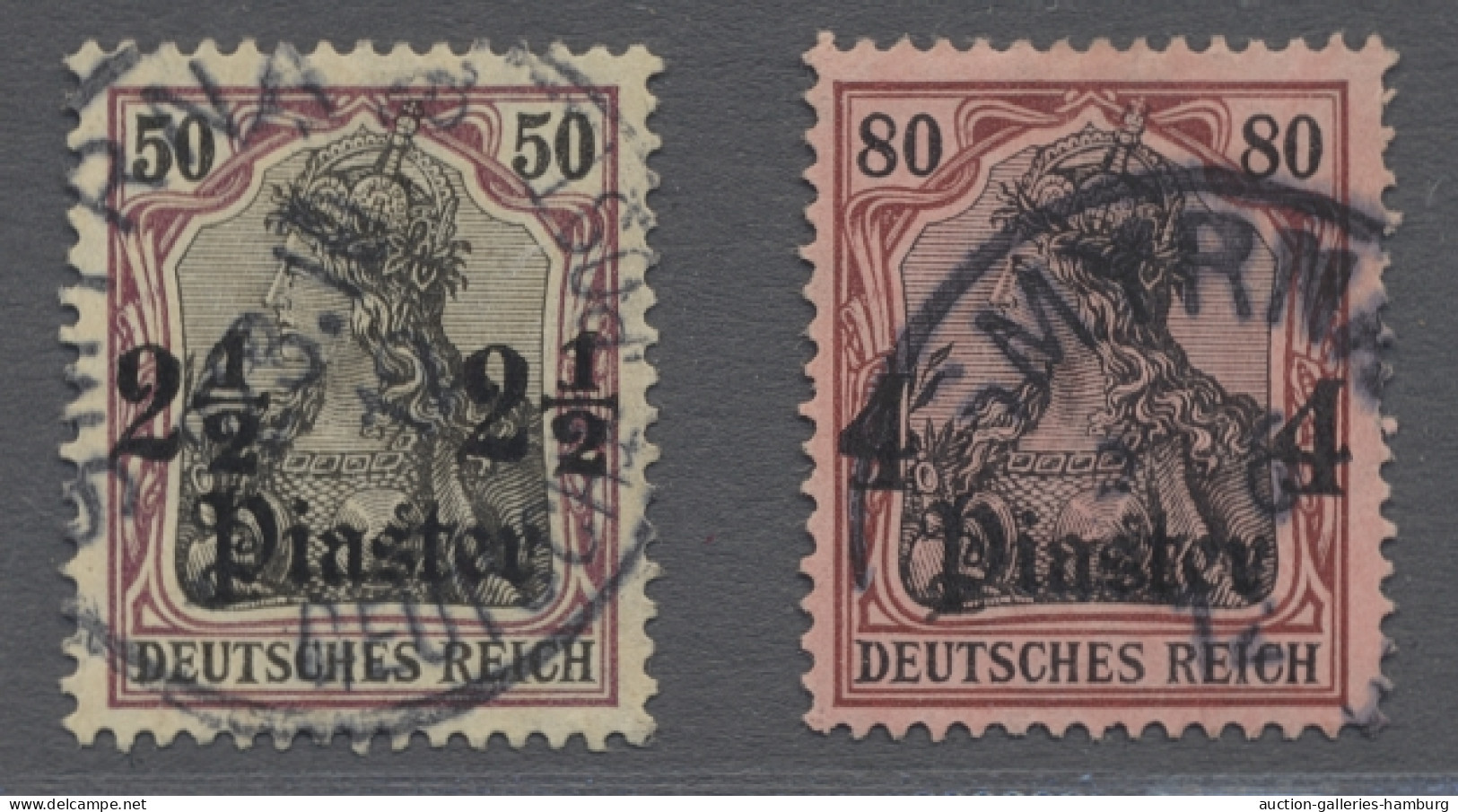 **/*/o Deutsche Post In Der Türkei: 1887-1912, Kleines Lot Aus 10 Meist Besseren Werten - Deutsche Post In Der Türkei