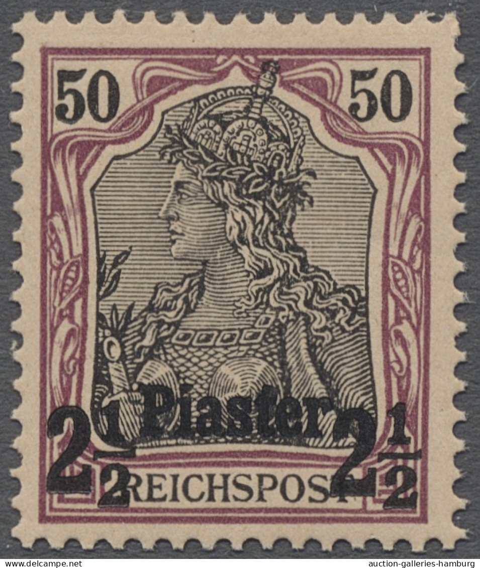 ** Deutsche Post In Der Türkei: 1902, Nicht Ausgegebene Fette Aufdrucktype, 2 1/2 P - Turquie (bureaux)