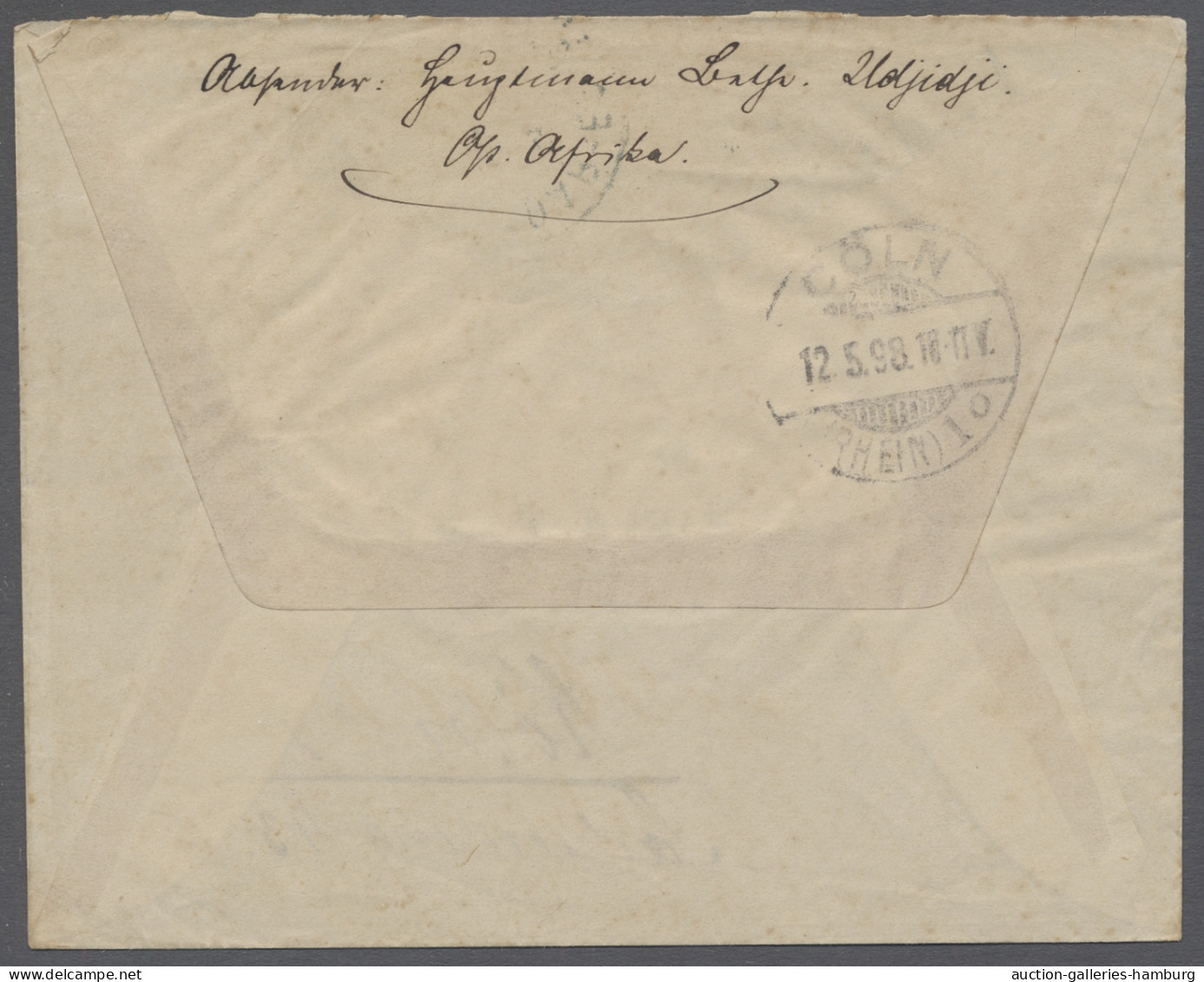 Brf. Deutsch-Ostafrika: 1898, Brief Eines Offiziers Aus UJIJI Vor Eröffnung Des Posta - Deutsch-Ostafrika