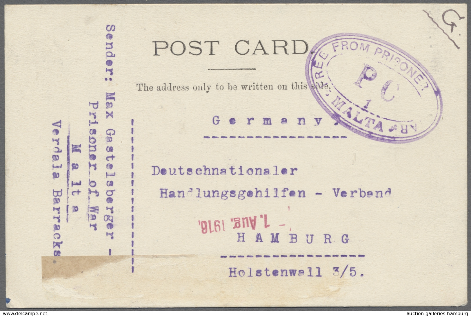 Brf. Deutsch-Ostafrika - Besonderheiten: 1916/1919, Zwei Briefe Eines In Deutsch-Osta - German East Africa