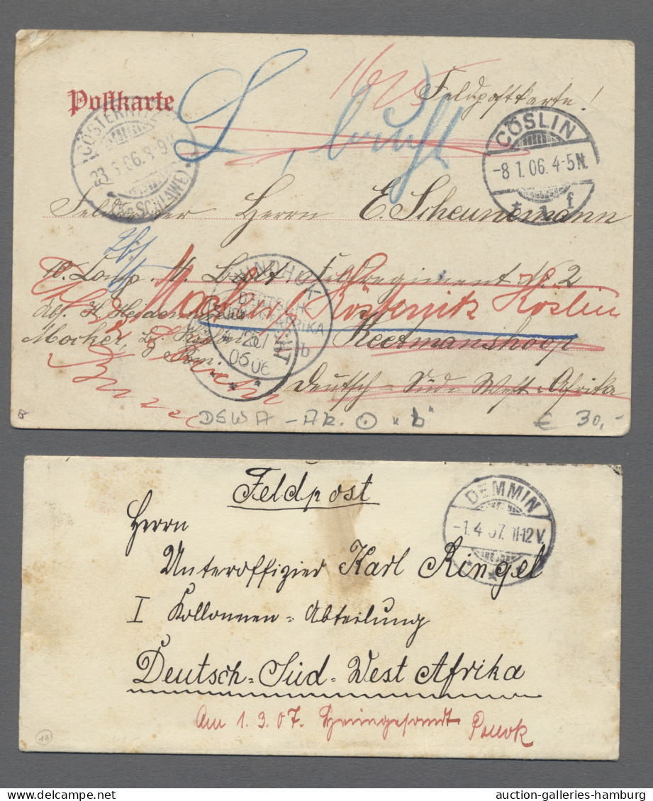 Brf./AK Deutsch-Südwestafrika - Besonderheiten: 1906-1907, FELDPOST, Fünf Karten Aus Dem - German South West Africa