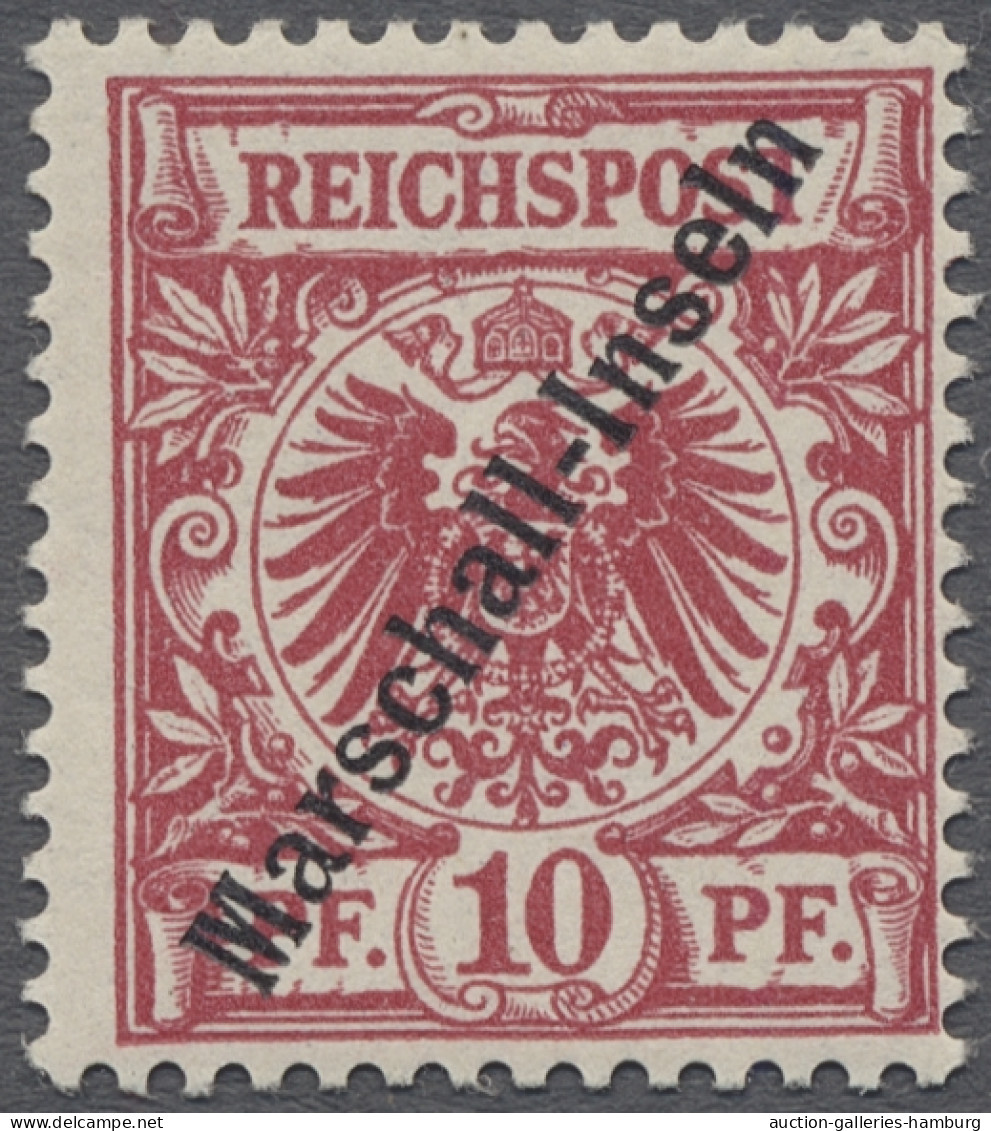 */** Deutsche Kolonien - Marshall-Inseln: 1899, Krone-Adler Mit Steilem Überdruck "Ma - Islas Marshall