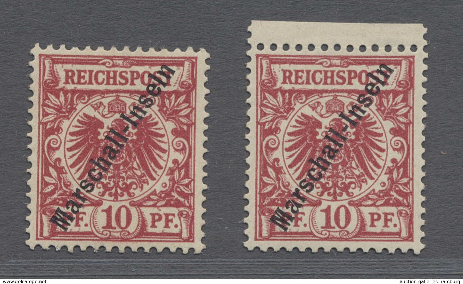 */** Deutsche Kolonien - Marshall-Inseln: 1899, Krone-Adler Mit Steilem Überdruck "Ma - Marshall Islands