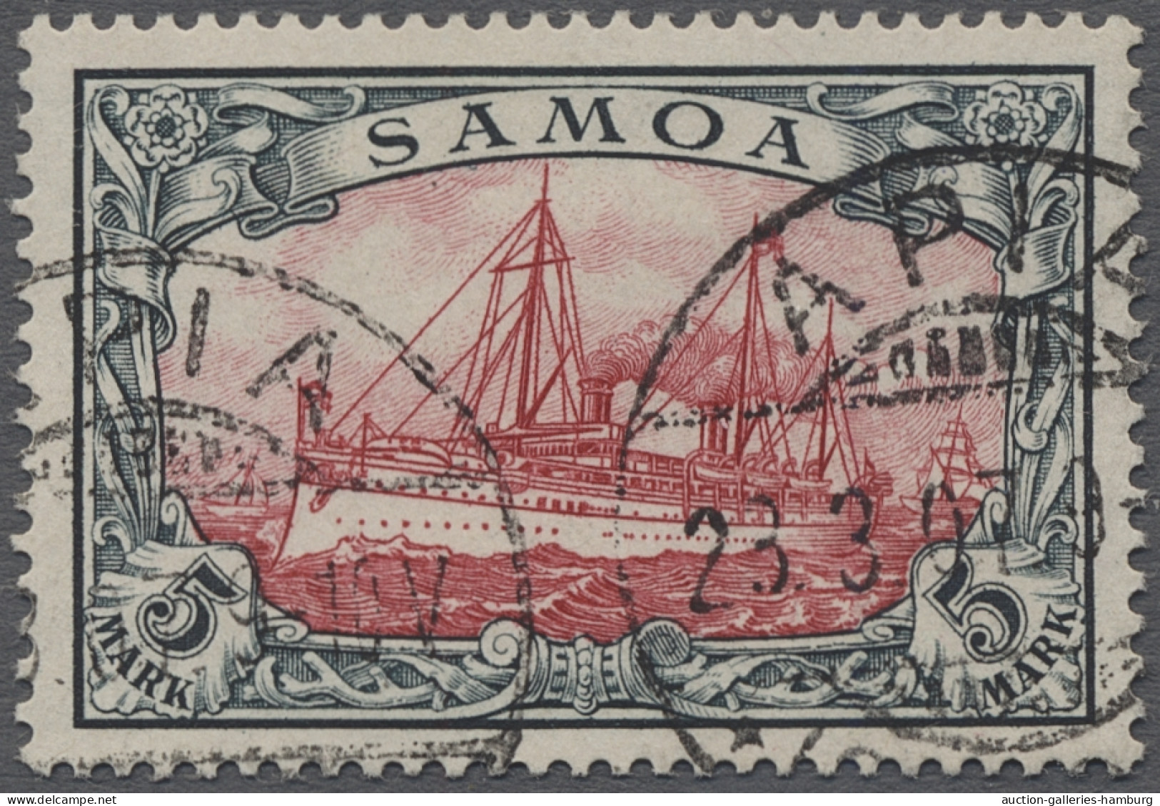 O Deutsche Kolonien - Samoa: 1901, Kaiseryacht Ohne Wz., Der Höchstwert 5 M. Grüns - Samoa