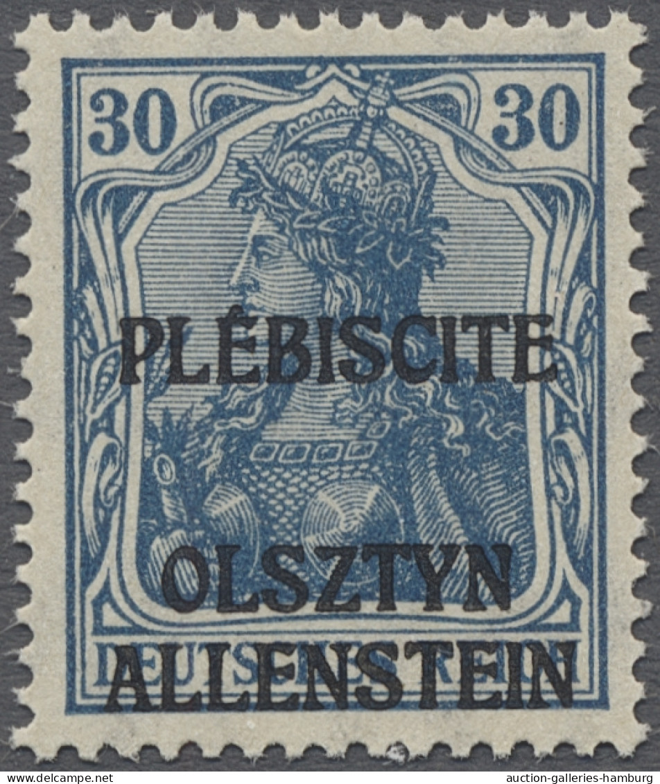 ** Deutsche Abstimmungsgebiete: Allenstein: 1920, Germania Farbänderungen, Nicht Ve - Other & Unclassified
