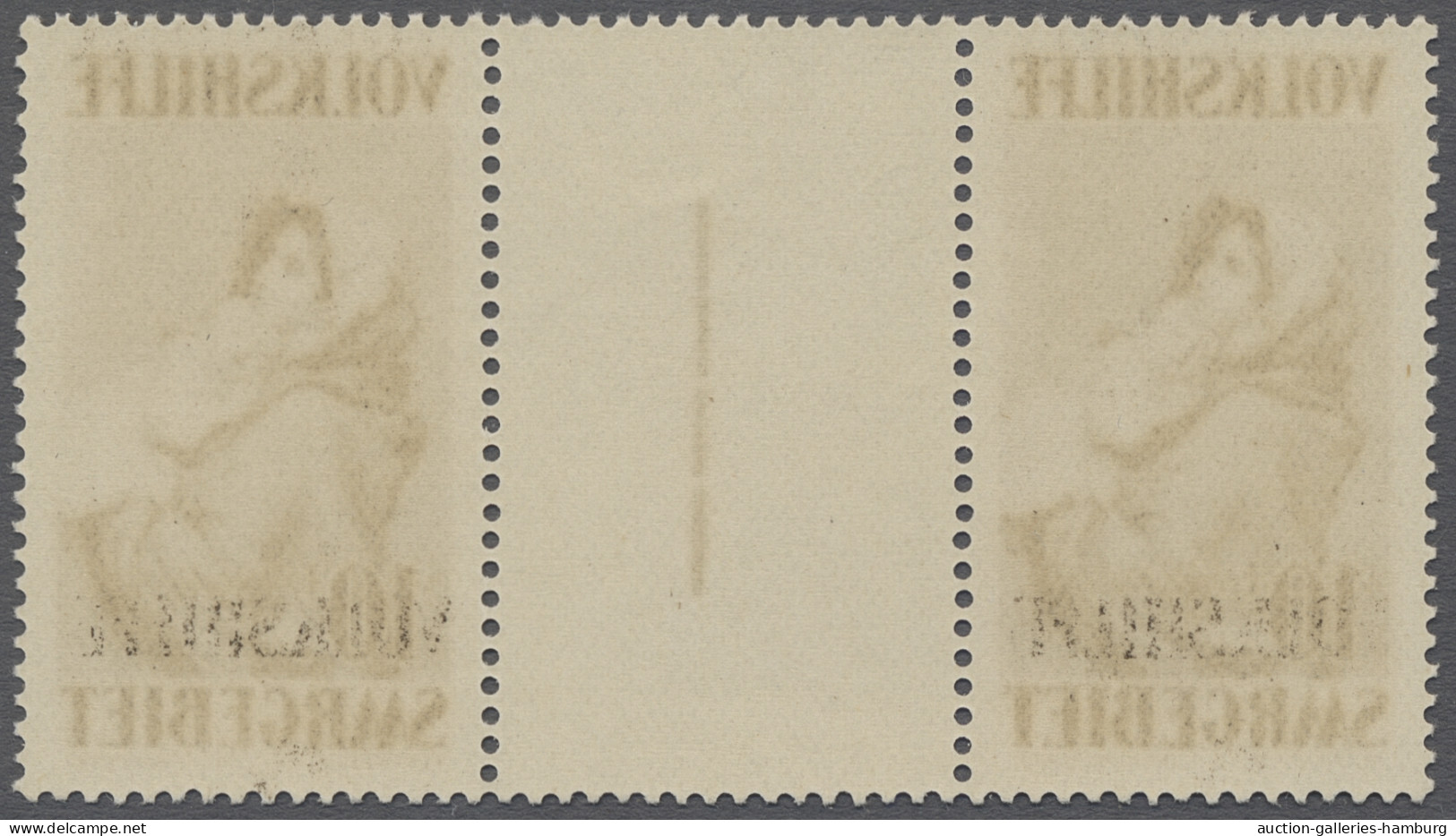 ** Deutsche Abstimmungsgebiete: Saargebiet: 1929, Volkshilfe - Gemälde, 10 Fr. + 8 - Unused Stamps