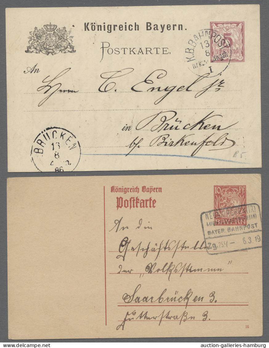 Brf./GA Deutsche Abstimmungsgebiete: Saargebiet - Besonderheiten: 1869-1920, BAYERN-VORL - Covers & Documents