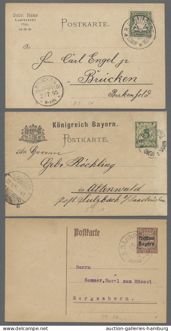 Brf./GA Deutsche Abstimmungsgebiete: Saargebiet - Besonderheiten: 1869-1920, BAYERN-VORL