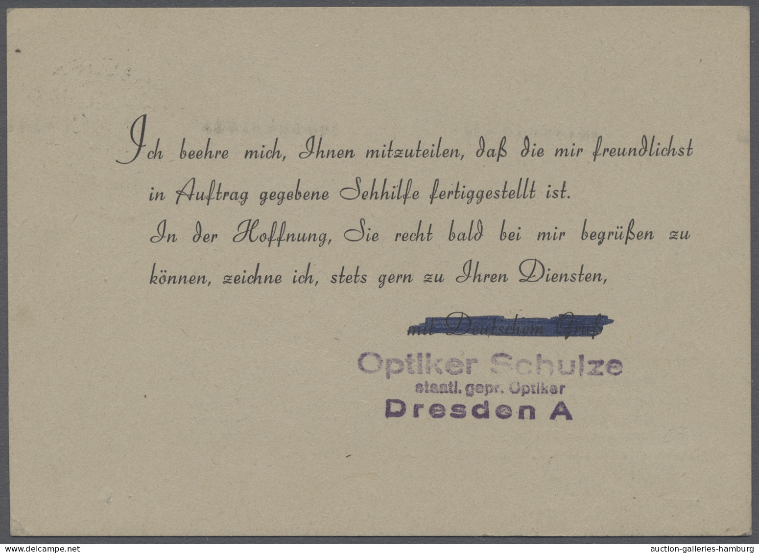 Brf. Alliierte Besetzung - Gemeinschaftsausgaben: 1946, Kontrollrat I, 5 Pfg. Dunkelg - Sonstige & Ohne Zuordnung
