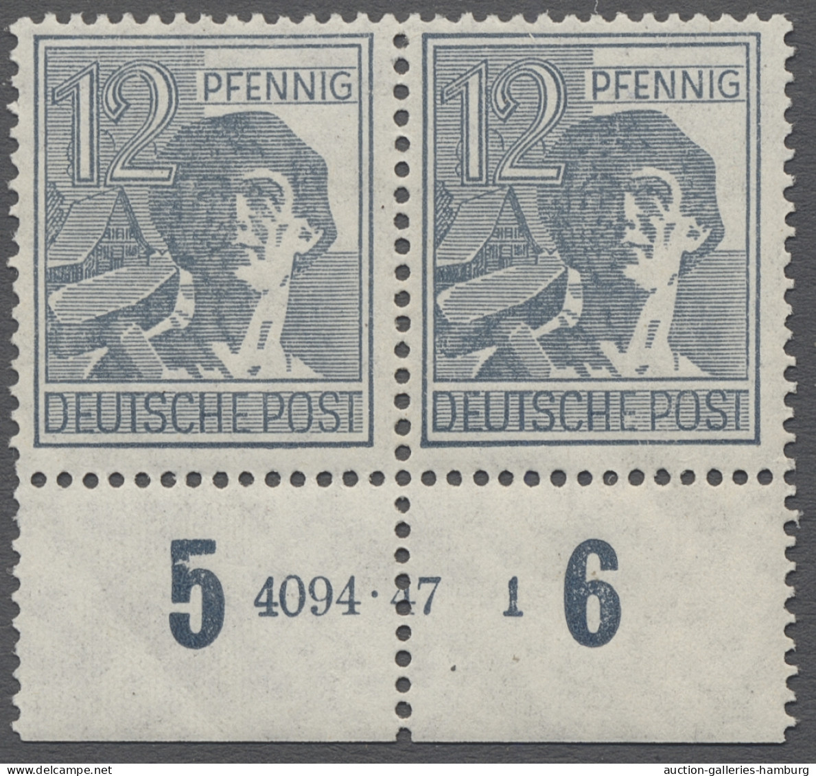 ** Alliierte Besetzung - Gemeinschaftsausgaben: 1947, II. Kontrollratsausgabe, Arbe - Sonstige & Ohne Zuordnung