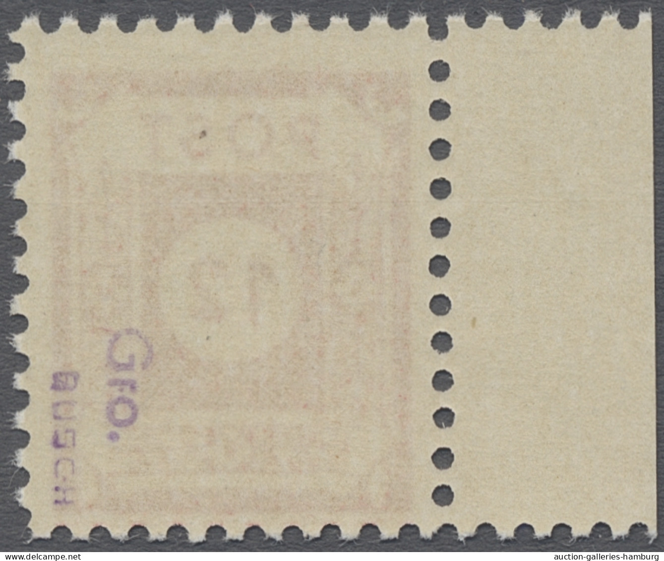 ** Sowjetische Zone - Ost-Sachsen: 1945, Ziffernzeichnung, 12 Rpf. Rot Mit Postmeis - Autres & Non Classés