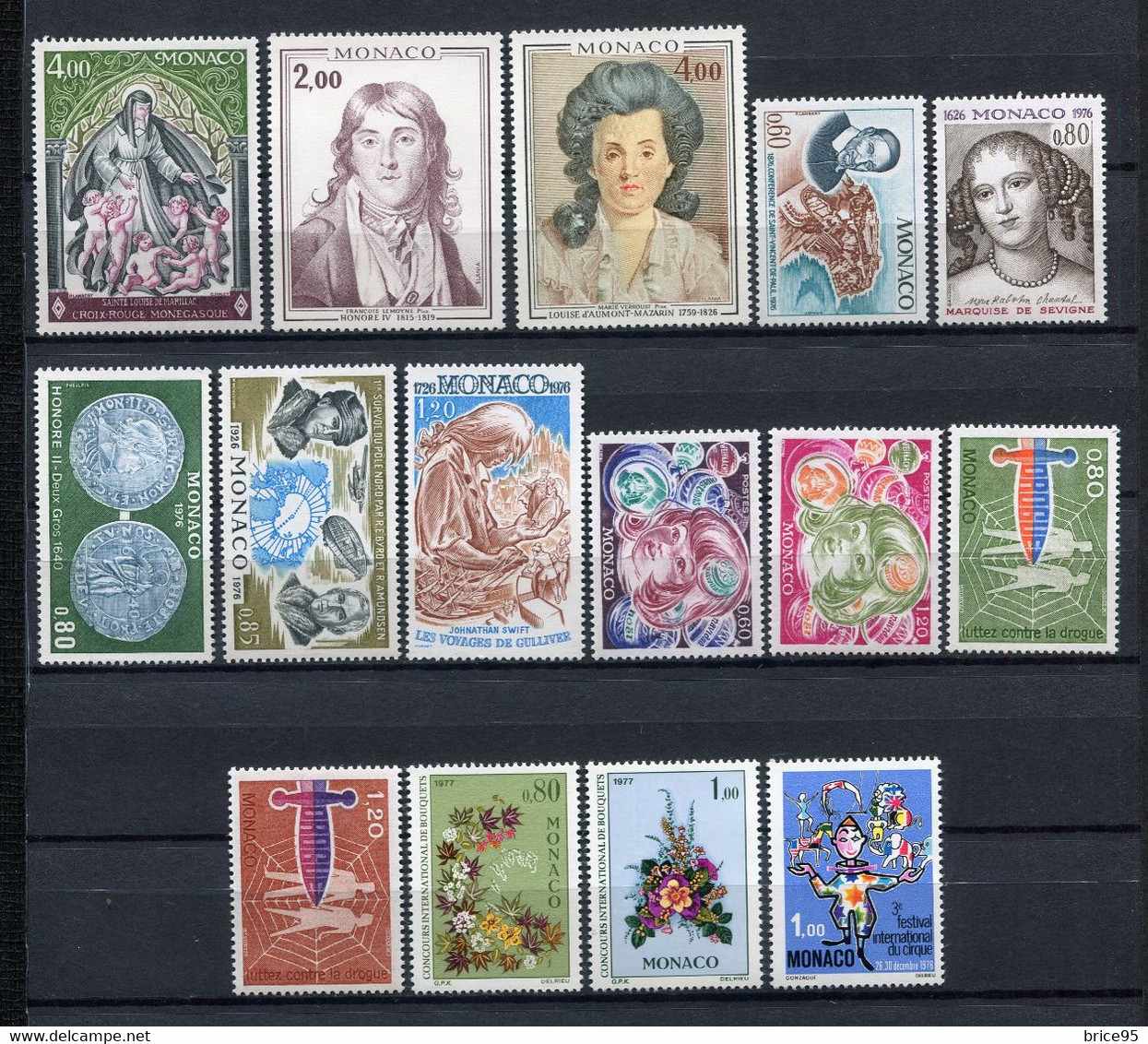 Monaco - YT N° 1043 à 1078 ** - Neuf Sans Charnière - Année Complète - 1976 - Full Years