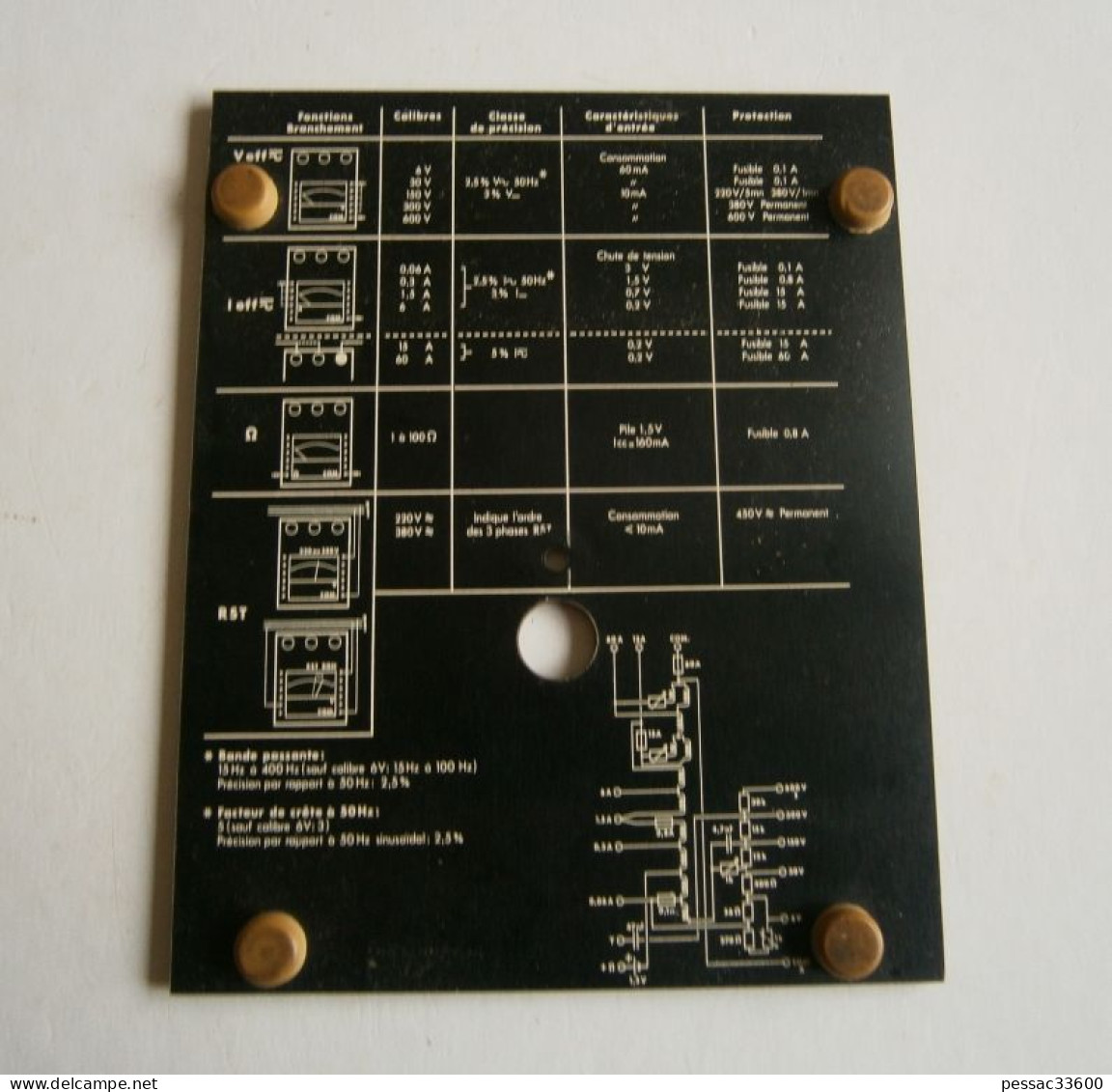 Ampèremètre De Laboratoire AC/DC   Metrix  MX 114 A Fabrication Années 60’   600 V/60 - Autres Appareils