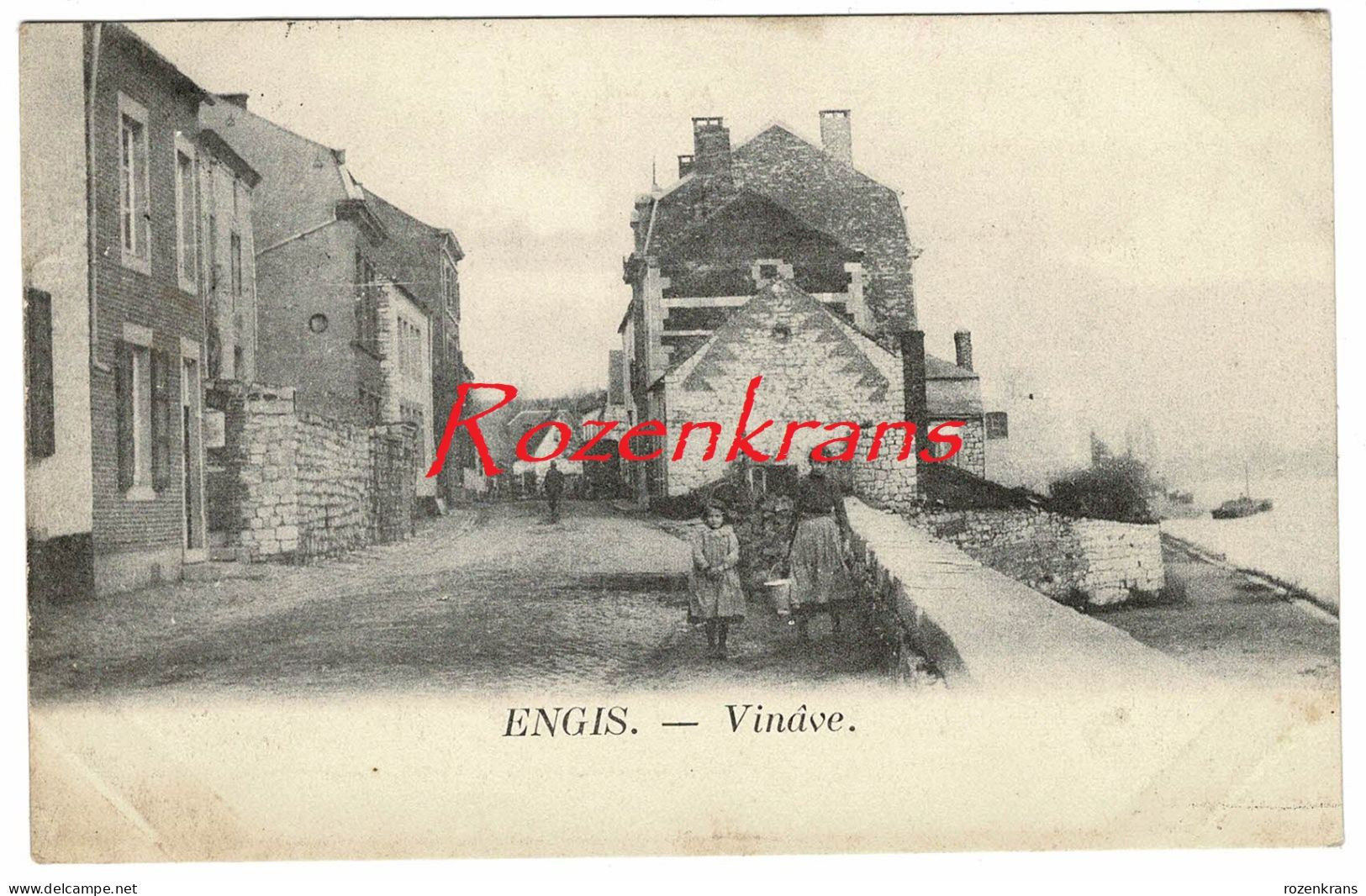 ENGIS - Vinave CPA Rare Animee Enfants 1906 - Engis